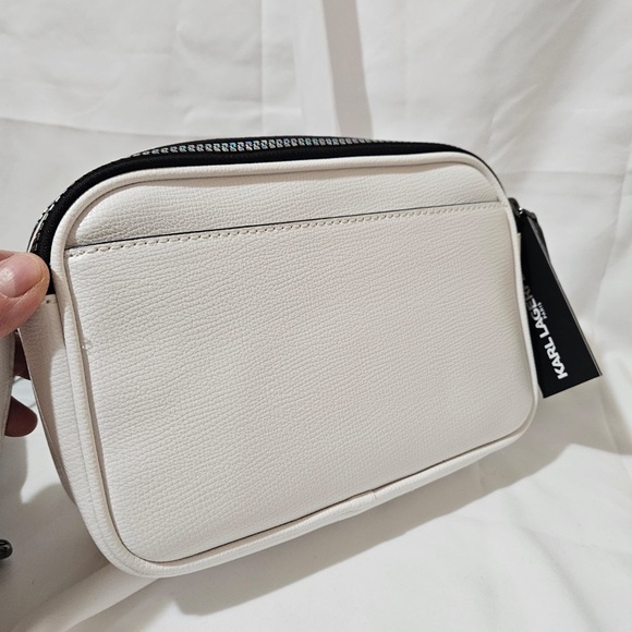 NWT Karl Lagerfeld Paris Maybelle Cross Body Purse White - Picture 5 of 10